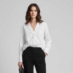 NWOT Everlane White Shirt Oversized Boyfriend Style Blouse Timeless Elegant 2